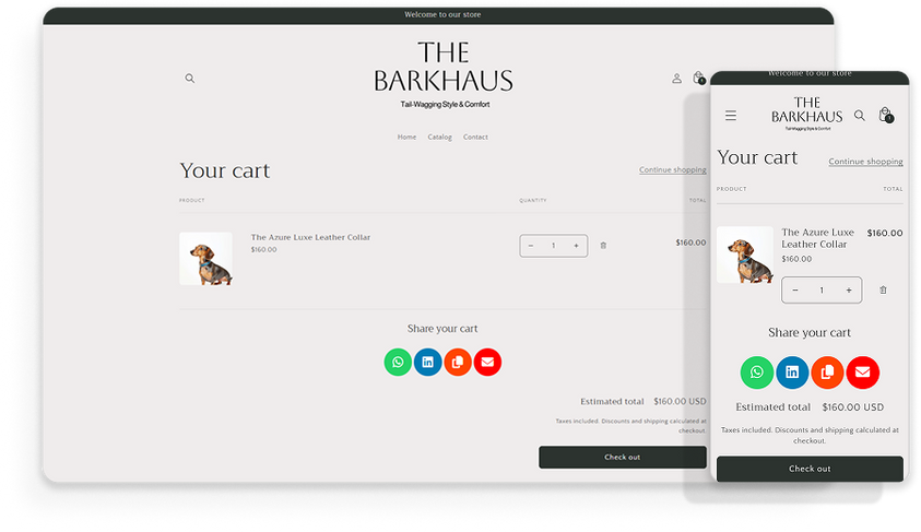 Keep & Share Your Cart Hero Feature