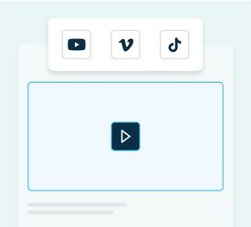 Easily embed videos feature