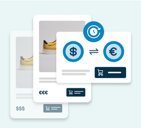 Real-time currency exchange rates feature