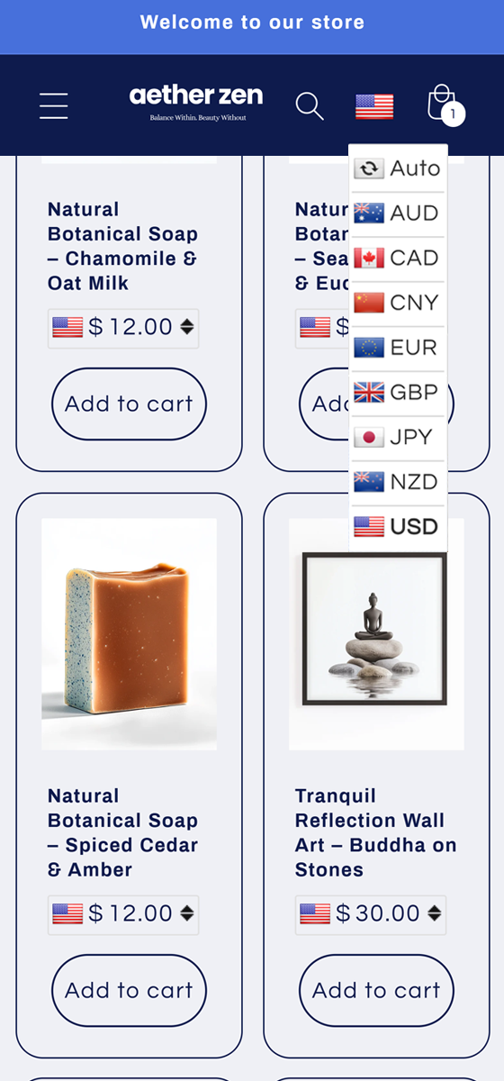Effortless currency conversion feature